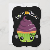 Frankencake - Cute Halloween Cupcake Kaart (Achterkant)