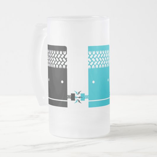 Frankencar "FrankenStein" Matglas Bierpul (Voorkant links)