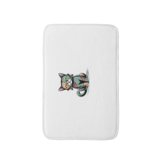 FrankenCat Oversized T-shirt Badmat (Voorkant Verticaal)