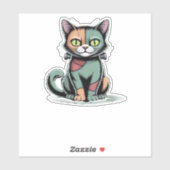 FrankenCat Oversized T-shirt Sticker (Vel)