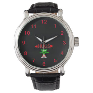 FrankenCheese Hugs Montre en Cuir Vintage Hommes