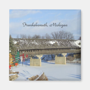 Frankenmuth Michigan Covered Wooden Bridge Magneet