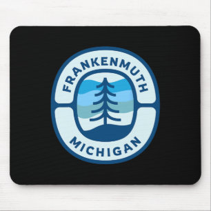 Frankenmuth Michigan Mi Retro Winter Forest Souven Muismat