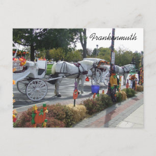 frankenmuth-michigan-white-horse-buggy-carrier-fa briefkaart