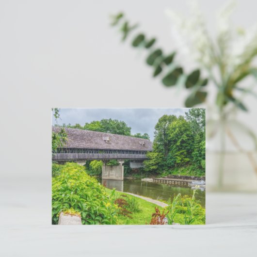 Frankenmuths Covered Bridge Briefkaart (Staand voorkant)