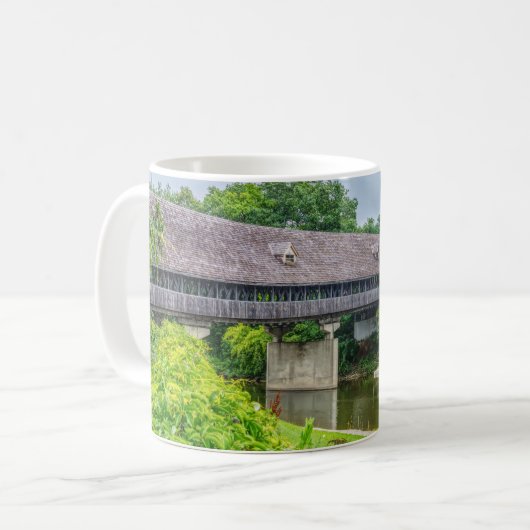 Frankenmuths Covered Bridge Coffee Mok (Voorkant links)