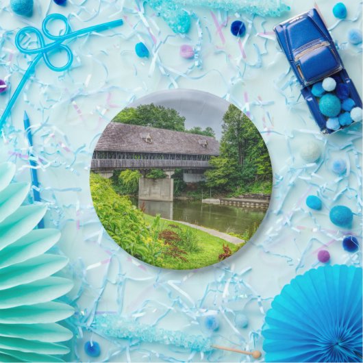 Frankenmuths Covered Bridge Papieren Bordje (Feest)