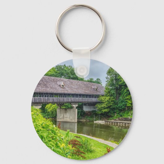 Frankenmuths Covered Bridge Sleutelhanger (Voorkant)
