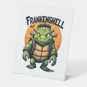 Frankenshell Schildpad Reclamebord Met Voetstuk