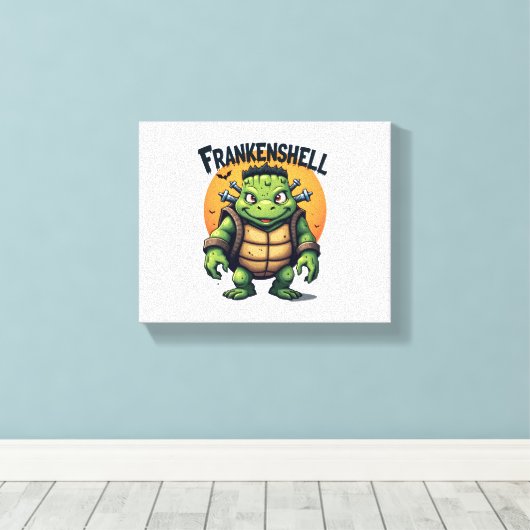 Frankenshell Turtle Canvas Afdruk (Insitu (Houten vloer))