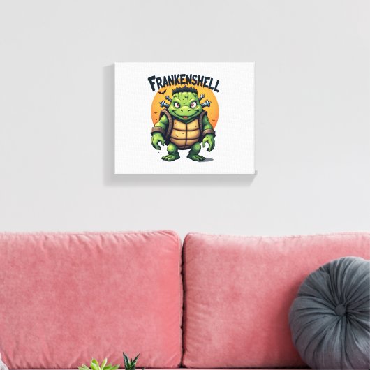Frankenshell Turtle Canvas Afdruk (Insitu (Woonkamer))