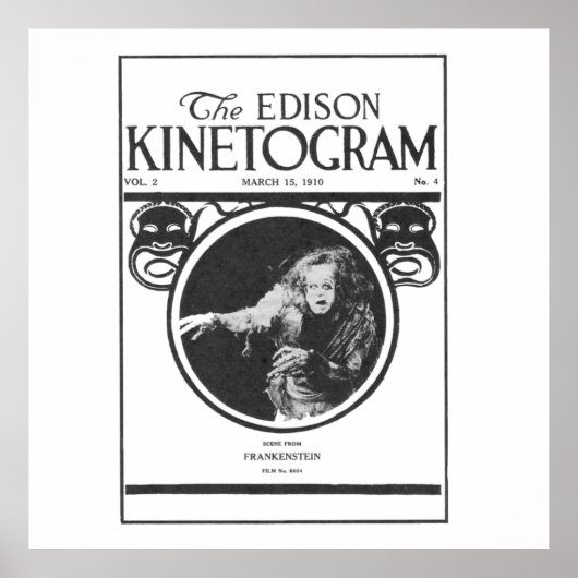 Frankenstein 1910 The Edison Kinetogram Poster (Voorkant)