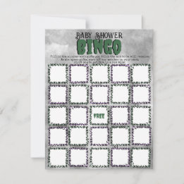 Frankenstein Baby shower bingogame Notitiekaartje