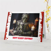 Frankenstein Birthday Kaart (Gele Bloem)