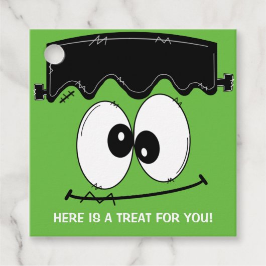 Frankenstein Birthday Party Halloween Bedankjes Labels (Voorkant)