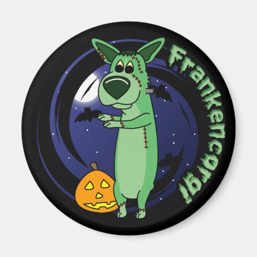 Frankenstein Corgi Magnet Magneet (Voorkant)