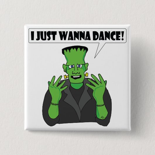 FRANKENSTEIN dans Vierkante Button 5,1 Cm (Voorkant)