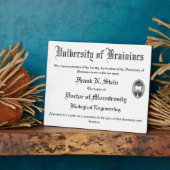 Frankenstein diploma display fotoplaat (Zijkant)