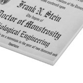 Frankenstein-diploma snijplank (Hoek)