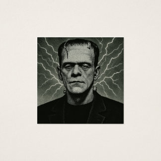 Frankenstein Electricity Art Vierkante Visitekaartjes