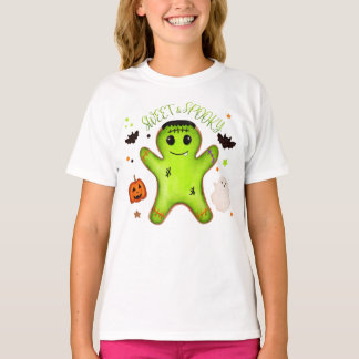 Frankenstein Gemberkoek Halloween Kinder T-Shirt