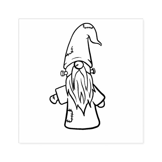 Frankenstein Gnome Rubberstempel (Afrduk)