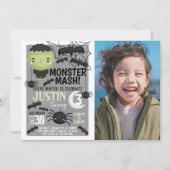 Frankenstein Halloween Birthday Party Invitation Kaart (Voorkant)