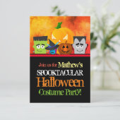 Frankenstein Halloween Costume Fête Invitation (Debout devant)