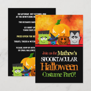Frankenstein Halloween Costume Fête Invitation