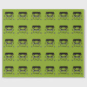 Frankenstein Halloween Face Cadeaupapier (Vlak)