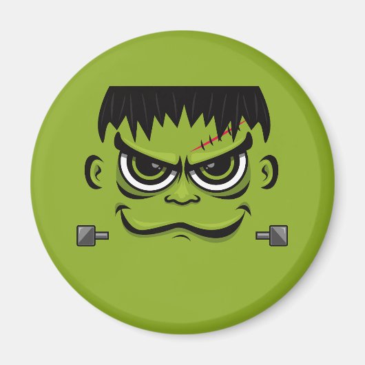 Frankenstein Halloween Face Magneet (Voorkant)