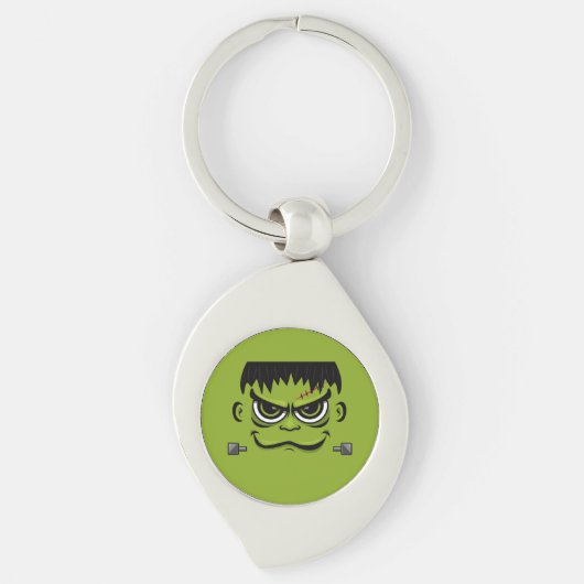 Frankenstein Halloween Face Sleutelhanger (Voorkant)