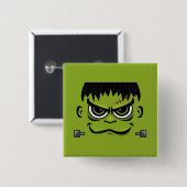 Frankenstein Halloween Face Vierkante Button 5,1 Cm (Voorkant /achterkant)