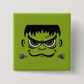 Frankenstein Halloween Face Vierkante Button 5,1 Cm (Voorkant)
