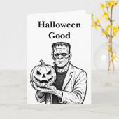 Frankenstein Halloween Goed Kaart (Gele Bloem)