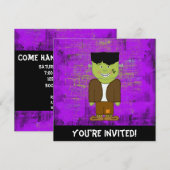 Frankenstein Halloween Invitation (Devant / Derrière)