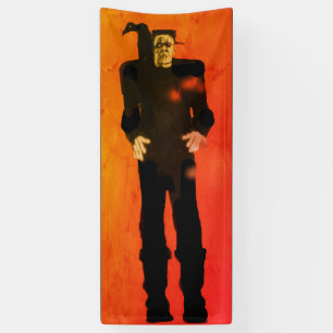 Frankenstein Halloween Party Kunst Tall Scary Spandoek
