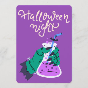 Frankenstein-hand die een drankje vasthoudt Hallow Feestdagenkaart