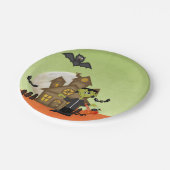 Frankenstein, Haunted House, Halloween Papieren Bordje (Gekanteld)