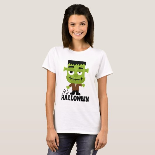 Frankenstein Het is Halloween T-shirt (Voorkant volledig)
