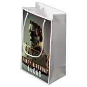 Frankenstein Hoofd Verjaardag Chocolade Cake - Klein Cadeauzakje (Achterkant Gekanteld)