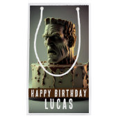 Frankenstein Hoofd Verjaardag Chocolade Cake - Klein Cadeauzakje (Voorkant)