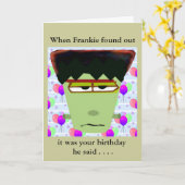 Frankenstein Kaart (Gele Bloem)