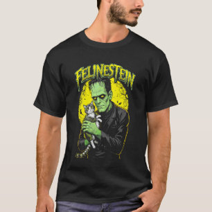 Frankenstein Kat Liefhebber Felinestein Grappige H T-shirt