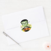Frankenstein Kleuterschool Ronde Sticker (Envelop)