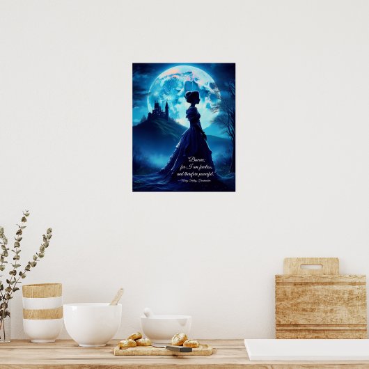 Frankenstein Mary Shelley Quote Poster (Keuken)