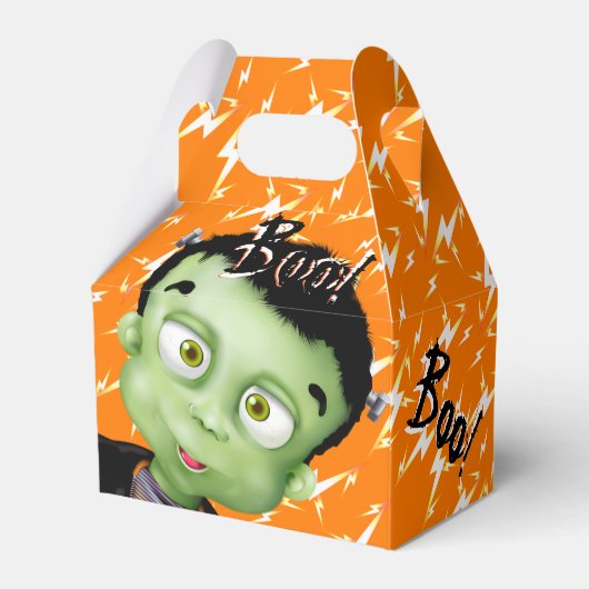 Frankenstein Monster Boo Halloween Party Bedankdoosjes (Achterkant)