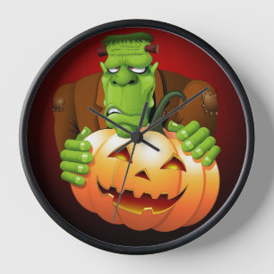Frankenstein Monster Cartoon met pompoen