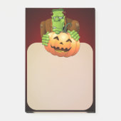 Frankenstein Monster Cartoon met pompoen Post-it® Notes (Voorkant)