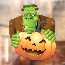Frankenstein Monster Cartoon met pompoen